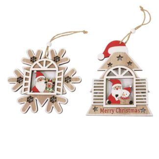 Decorazione legno naturale 2 assortiti cm15x0,7x23,5