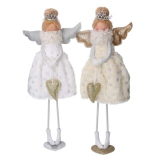 Angelo tessuto con cuore 2 assortiti cm21x12h49