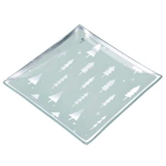 Svuotatasche vetro alberi argento quadrocm15x15h1