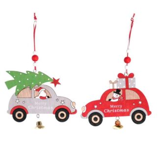 Macchina legno grigo rosso 2 assortiti cm12,5x0,5x20,5