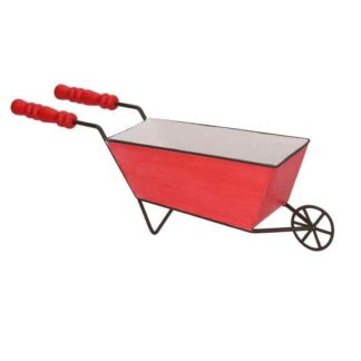 Svuotatasche metallo carriola rosso cm23,5x7,5h6,5