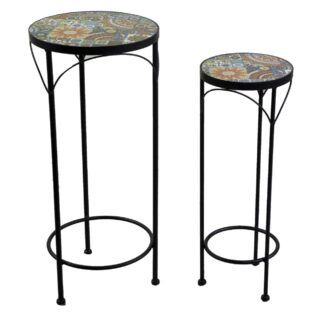 Colonnina mosaico metallo 1-2 Galatone tondo cm ø30h70