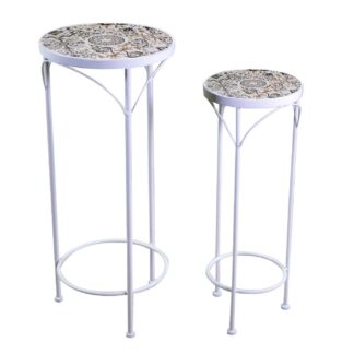 Colonnina mosaico metallo 1-2 Frigole tondo cm ø30h70