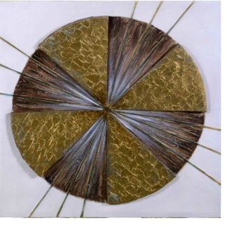 Quadro legno oro quadro cm80x3x80