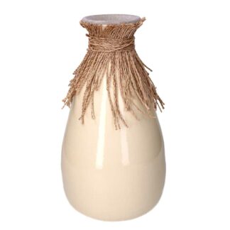 Vaso ceramica corda crema cm ø25,5h46