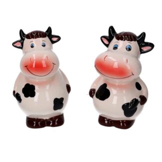 Salvadanaio ceramica mucca 2 assortiti cm9x9h14