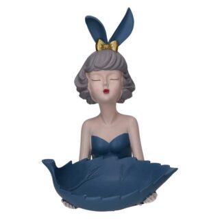 Donna resina svuotatasche blu cm24x26h32