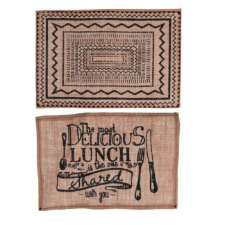 Tovaglietta juta rettangolare 2 assortiti cm45x30