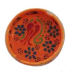 Posacenere ceramica arancione tondo cmø10h5