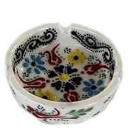 Posacenere ceramica bianco tondo cmø10h5