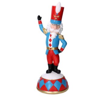 Soldatino resina azzurro e rosso capelli bianchi cm14,8x12h38