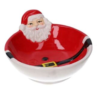Ciotola ceramica babbo natale rosso cm15x13h6,5