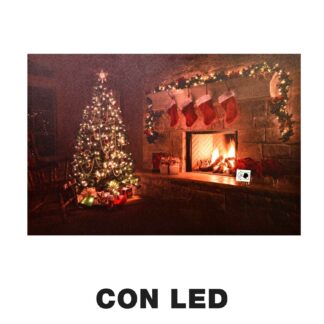 Quadro led legno salotto multicolor rettangolare cm60x40h1,8