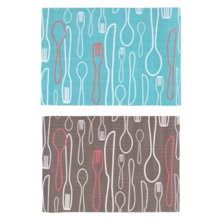 Tovaglietta plastica confezione 4pz assortiti posate cm45x30