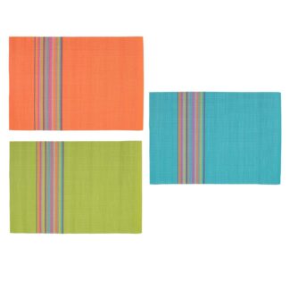 Tovaglietta plastica confezione 4pz assortiti righe cm45x30