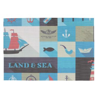 Tovaglietta plastica mare blu rettangolare cm45x30