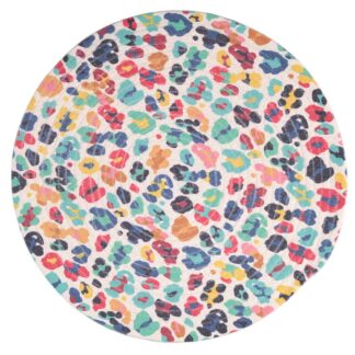 Tovaglietta cotone multicolor double face bianco tondo cm ø38