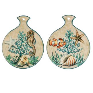 Sottopentola ceramica stella marina beigetondo 2 assortiti cm18,7x15h0,6