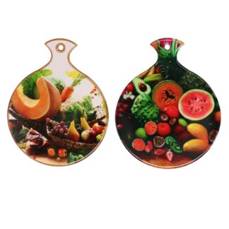 Sottopentola ceramica frutta tagliata tondo 2 assortiti cm18,7x15h0,6