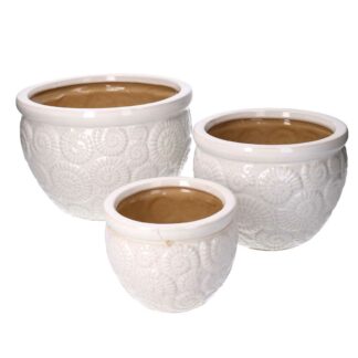 Coprivaso ceramica 1-3 bianco cmø30h21