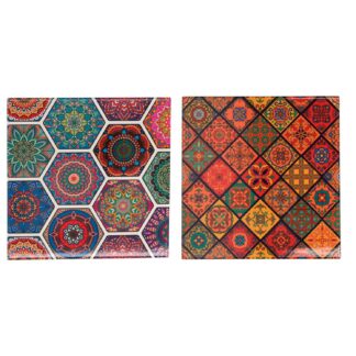 Sottopentola ceramica rombi rosso quadro 2 assortiti cm20x20h0,6