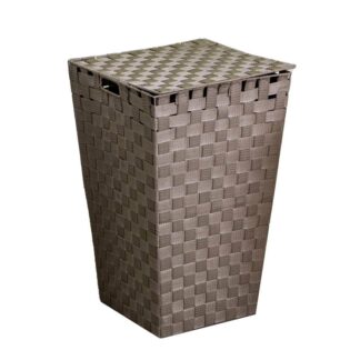 Cestone poliestere tortora quadro cm33x33h53