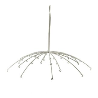 Espositore sospeso metallo crema tondo cmø78h60,5