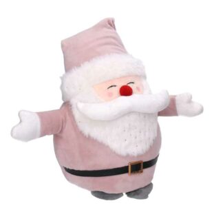 Fermaporta tessuto babbo natale rosa cm23x13h22