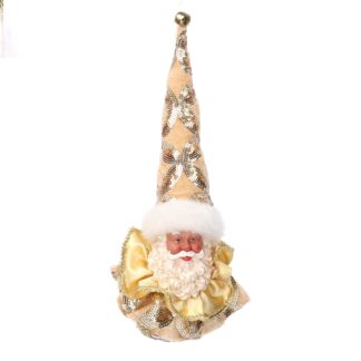 Addobbo Babbo Natale tessuto oro cmø11h25