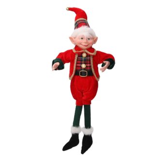 Elfo tessuto rosso verde cm13x9h50