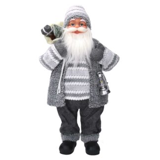 Babbo natale tessuto grigio cmh60