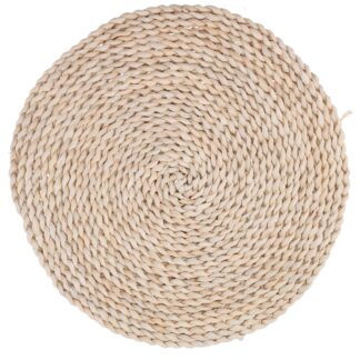 Sottopiatto mais naturale bianco tondocmø38x1