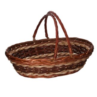 Cesta vimini noce ovale mafalda cm47x36h13/33