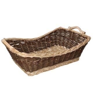 Cesta vimini noce rettangolare cm52/57x34h14/18