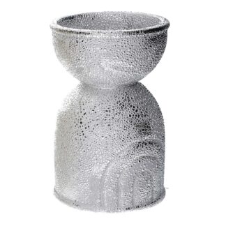 Vaso ceramica arcobaleno argento tondo cm ø11,5h18,5