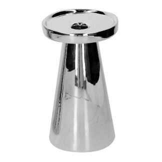 Portacandele ceramica argento cm ø11h18,5