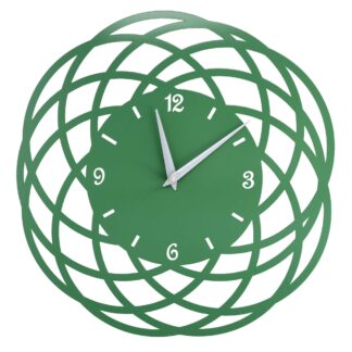 Orologio metallo cerchi verde tondo cm ø40h2