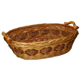 Cesta vimini miele corda ovale cm50/54x40h14