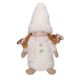 Angelo tessuto bianco seduto cm24x12h30