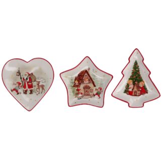 Svuotatasche ceramica bianco 3 assortiti cm16x12,8x2,2