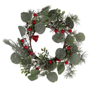 Coroncina campane rosso cm ø30h8