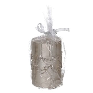 Candela paraffina argento cm ø7h10,5