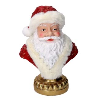 Babbo natale resina busto rosso cm39,8x39,8h39,8