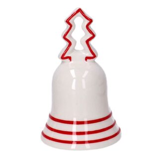 Campana ceramica albero rosso e bianco cm ø5,8h10