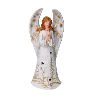 Angelo resina oro con led cm14,5x14,5h31