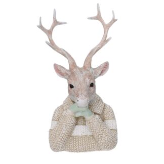 Renna resina beige cm11x10h18