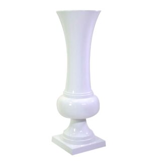 Portavaso resina bianco lucido cm45x45h141