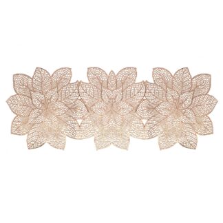 Runner plastica fiori oro cm91,4x35,5