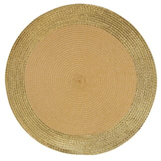 Tovaglietta plastica oro tondo cm ø38