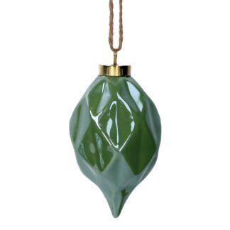 Sfera ceramica goccia verde cm ø6h11